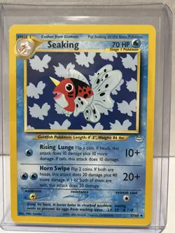 SEAKING 37/64 - Neo Revelation - VINTAGE WOTC Pokemon Card - UNLIMITED - NM - Image 1