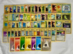 Pokemon WOTC Base Set Commons / Uncommons Complete Set 70 Card - Near Mint - VLP - Image 1