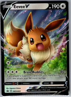 Eevee V - SWSH065 SWSH: Sword & Shield Promo Cards - Pokemon Card - NM - Image 1
