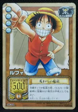 Luffy One piece Japanese TV Anime Card Game Bandai 2002 JF-01 Very Rare F/S - Image 1