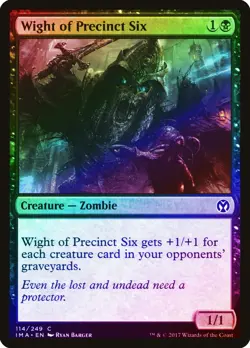 Wight of Precinct Six FOIL Iconic Masters PLD Black Common MTG CARD ABUGames - Image 1