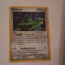 Pokemon Rayquaza EX Deoxys 22/107 Holo Rare 80HP English 2005 TCG Card - Image 1