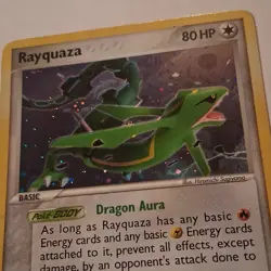 Pokemon Rayquaza EX Deoxys 22/107 Holo Rare 80HP English 2005 TCG Card - Image 2