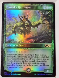 Garruk's Harbinger - SHOWCASE FOIL - 2020 Core Set M20- Magic the Gathering MTG - Image 1