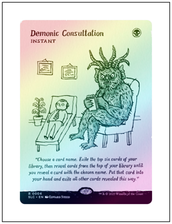 1x Demonic Consultation, 0004, Foil, Secret Lair Encyclopedia, Magic MTG NM - Image 1