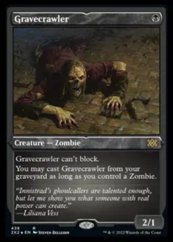 FOIL - Gravecrawler Foil Etched Rare 2X2 #438 Double Masters 2022 - Image 1