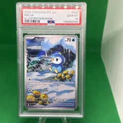 PSA 10 2025 POKEMON PFL EN-PHANTASMAL FLAMES #098 PIPLUP ILLUSTRATION RARE - Image 1