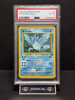 1999 Pokemon Fossil Holo Articuno #2 PSA 6 - Image 1