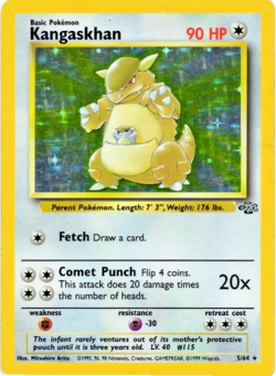 Pokemon TCG Kangaskhan Jungle 5/64 Holo Unlimited Holo Rare - Image 1