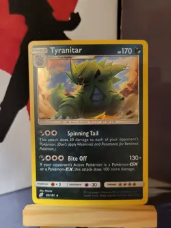 🩸Pokemon TCG NM Tyranitar Sun & Moon Team Up 85/181 Holo Holo Rare HOLOBLEED🩸 - Image 2