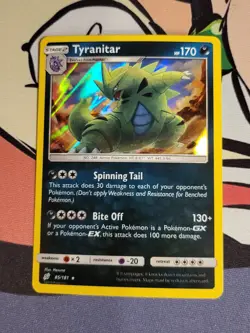 🩸Pokemon TCG NM Tyranitar Sun & Moon Team Up 85/181 Holo Holo Rare HOLOBLEED🩸 - Image 3