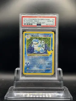 PSA 10 Blastoise 2/102 Celebrations Classic Collection Pokemon - Image 1