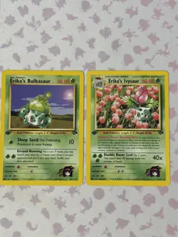 Pokemon TCG Erika's Bulbasaur And Erika’s Ivysaur 1st Edition - Image 1