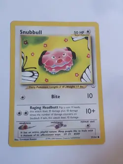 Pokemon TCG Snubbull Neo Revelation 55/64 Regular Unlimited Common - Image 1