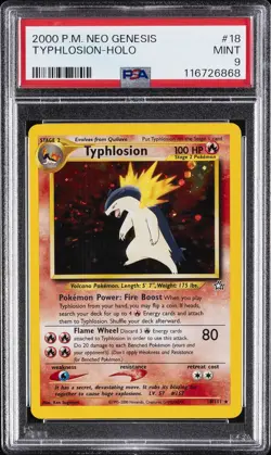 2000 POKEMON NEO GENESIS #18 TYPHLOSION-HOLO PSA 9 - Image 1