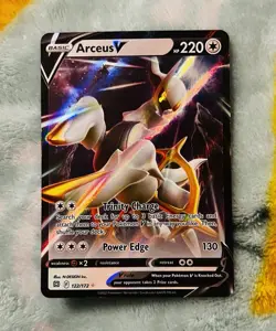 Pokemon TCG Arceus V Brilliant Stars SWSH Metal Promo Ultra Rare 122/172 NM - Image 1