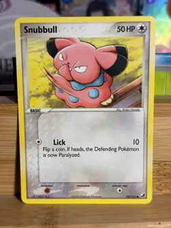 SNUBBULL 74/115 Unseen Forces Unlimited Vintage Pokemon TCG Lightly Played - Image 1
