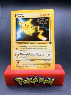 Pokemon TCG Pikachu #4 Stamped NM/LP 1999 Black Star Promo Card WOTC - Image 1