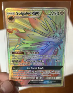 Pokemon TCG Solgaleo GX Holo Secret Rare Card Sun & Moon Base Set 155/149🔥 - Image 2