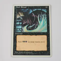 MTG Dark Ritual #13 LP Fourth Edition 4ED Magic The Gathering Card Vintage Black - Image 1