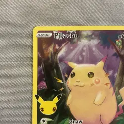 Pikachu 5/25 Pokemon Celebrations 25th Anniversary Set Full Art Card - Image 2