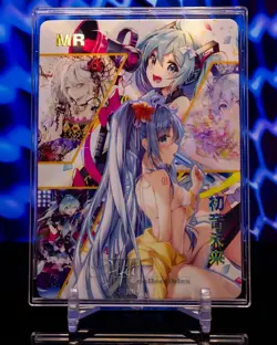 Hatsune Miku CV01 Vocaloid Rail MR Goddess Heart Dimension Holo Foil Card Waifu - Image 1