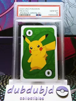 Pikachu PSA 10 Uno Pokemon Green back Japanese 2022 Gem Mint Graded Card - Image 1