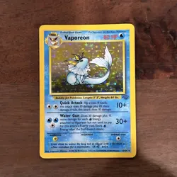 Vaporeon Holo Rare 12/64 | Jungle Set | Vintage WOTC 1999 Pokemon Card TCG NM - Image 1