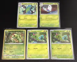 Pokemon TCG Caterpie/Metapod/Butterfree 5 Card Lot - Image 1