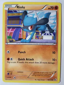 Riolu 79/113 LP - Legendary Treasures Pokemon Card - Naoyo Kimura Art - Image 1