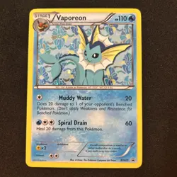 Pokemon TCG Vaporeon Black Star Promos BW89 Holo Card Near Mint - Image 1
