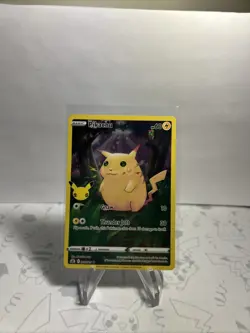 Pikachu 5/25 Pokemon Celebrations 25th Anniversary Set Full Art Card - Image 1