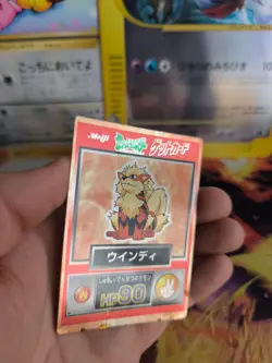 Pokemon Karte Card Holo Meiji Promo Chocolate 1997 japanese Arcanine Arkani GD- - Image 4
