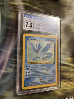 Articuno 2/62 Fossil Unlimited Holo Pokemon TCG Card CGC 7.5 with SUBGRADES! - Image 4