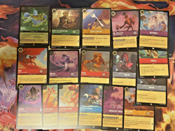 Disney Lorcana - The First Chapter 17 Card Cold Foil Lot - Mickey Mouse, Genie - Image 1