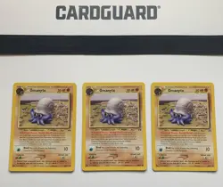 (3x) Pokemon Neo Discovery Omanyte TCG Card #60 Unlimited Mint - Image 1
