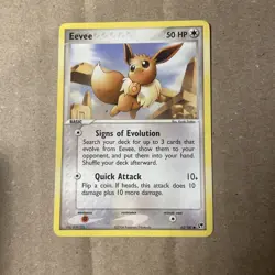 Eevee 63/100 Common EX Battle Stadium Pokemon Card - Image 1