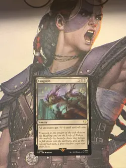 Languish 0202 Non Foil Rare LOTR Commander MTG Near Mint - Image 1