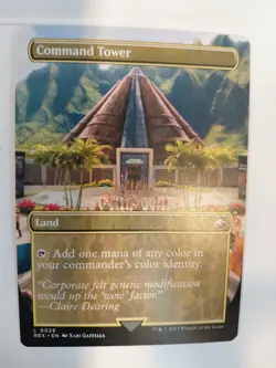 1x Command Tower BORDERLESS MTG REX 0026 NM Never Played Jurassic Park x1 - Image 1