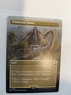 1x Command Tower BORDERLESS MTG REX 0026 NM Never Played Jurassic Park x1 - Image 2