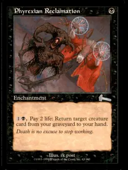 MTG Phyrexian Reclamation LP Light Play Urza's Legacy [2655] - Image 1
