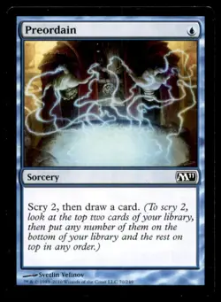 Preordain LP Light Play Magic 2011 MTG [7332] - Image 1