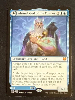 1x Alrund, God of the Cosmos Hakka, Whispering Raven (040) Kaldheim MP MTG - Image 1