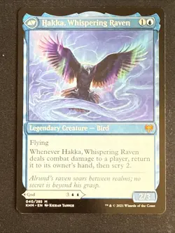 1x Alrund, God of the Cosmos Hakka, Whispering Raven (040) Kaldheim MP MTG - Image 2