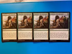 MTG 4x Commune with Dinosaurs # 181 Ixalan Pauper Magic the Gathering x4 NM - Image 1