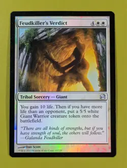 FOIL Feudkiller's Verdict x1 Modern Masters 1x Magic the Gathering MTG - Image 1