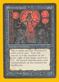 MTG SORCERESS QUEEN Arabian Nights (OldManMTG 012-661) - Image 1
