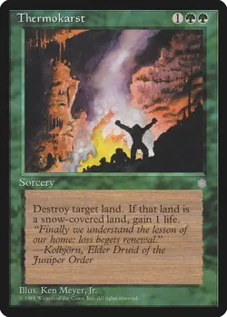 Thermokarst 268 ICE Age MTG Green Sorcery Uncommon Meyer Vintage 1995 NM - Image 1