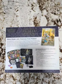 Pokemon TCG Scarlet & Violet Paldean Fates ETB Pokemon Center SEE PHOTO! TEAR - Image 5
