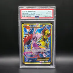 2015 Pokemon XY Breakthrough-Secret Mewtwo EX #163/162 PSA8 - Image 1